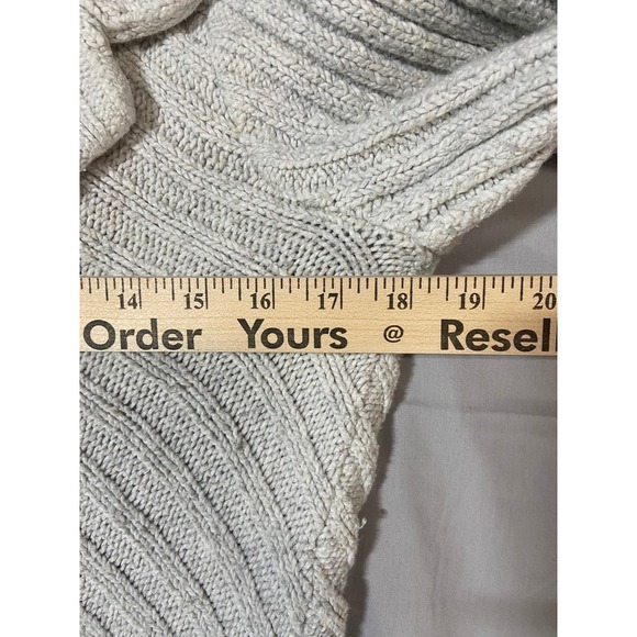 Lucky Brand Womens Small Cream Wool Blend Double Breasted Shawl Cardigan Sweater - Picture 8 of 16